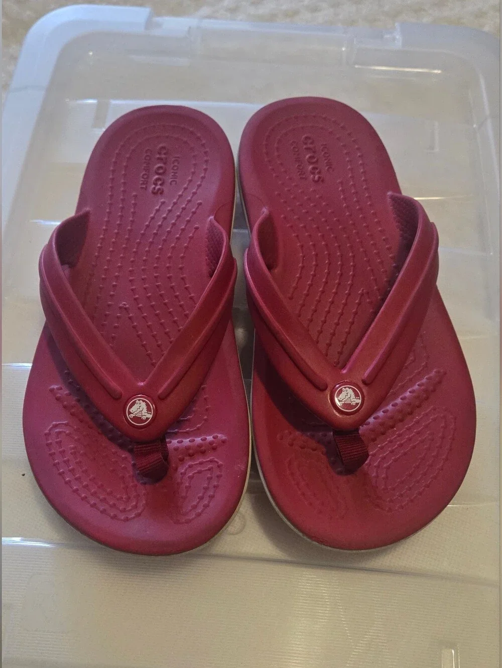 Crocs Classic Flip Red Beach Sandals